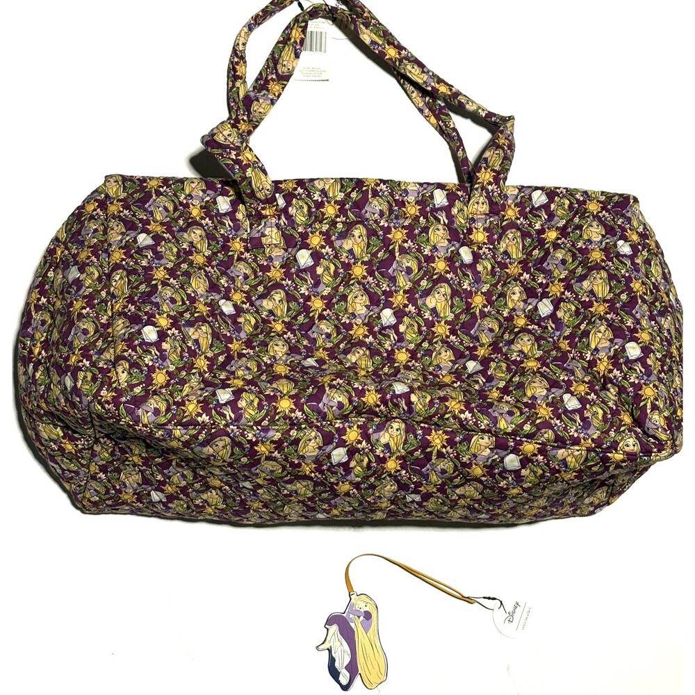Vera Bradley Rapunzel Climbing Ivy Large Travel Duffel Bag Charm Set EXACT